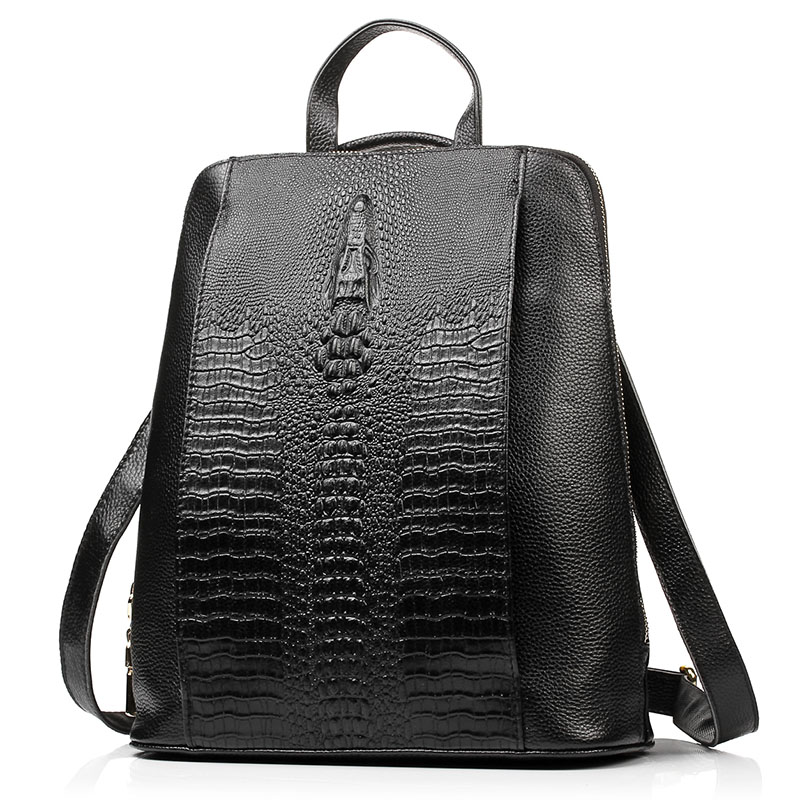 Zency Women's Crocodile Leathe - Leather Work Bag Laptop recension och pris