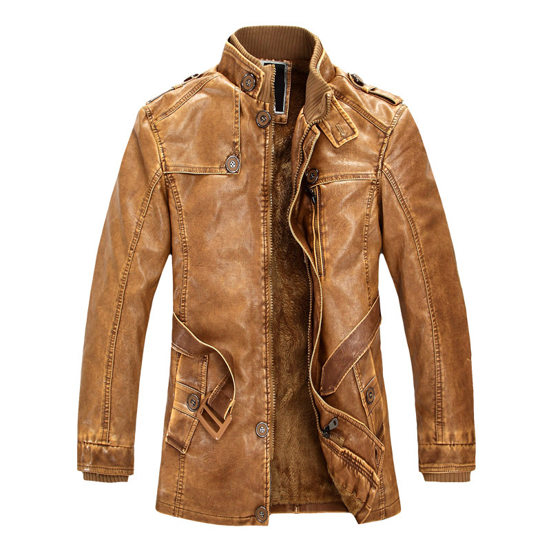 Autumn Motorbike Jacket Men's  - Leather Work Jacket Mens recension och pris