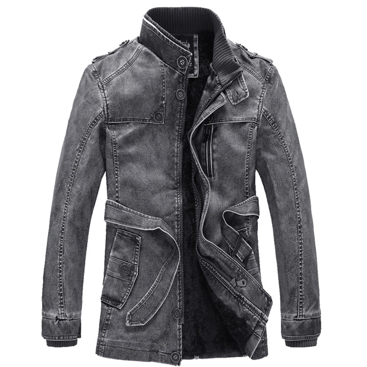 Autumn Motorbike Jacket Men's  - Leather Work Jacket Mens recension och pris
