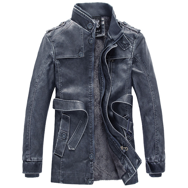 Autumn Motorbike Jacket Men's  - Leather Work Jacket Mens recension och pris